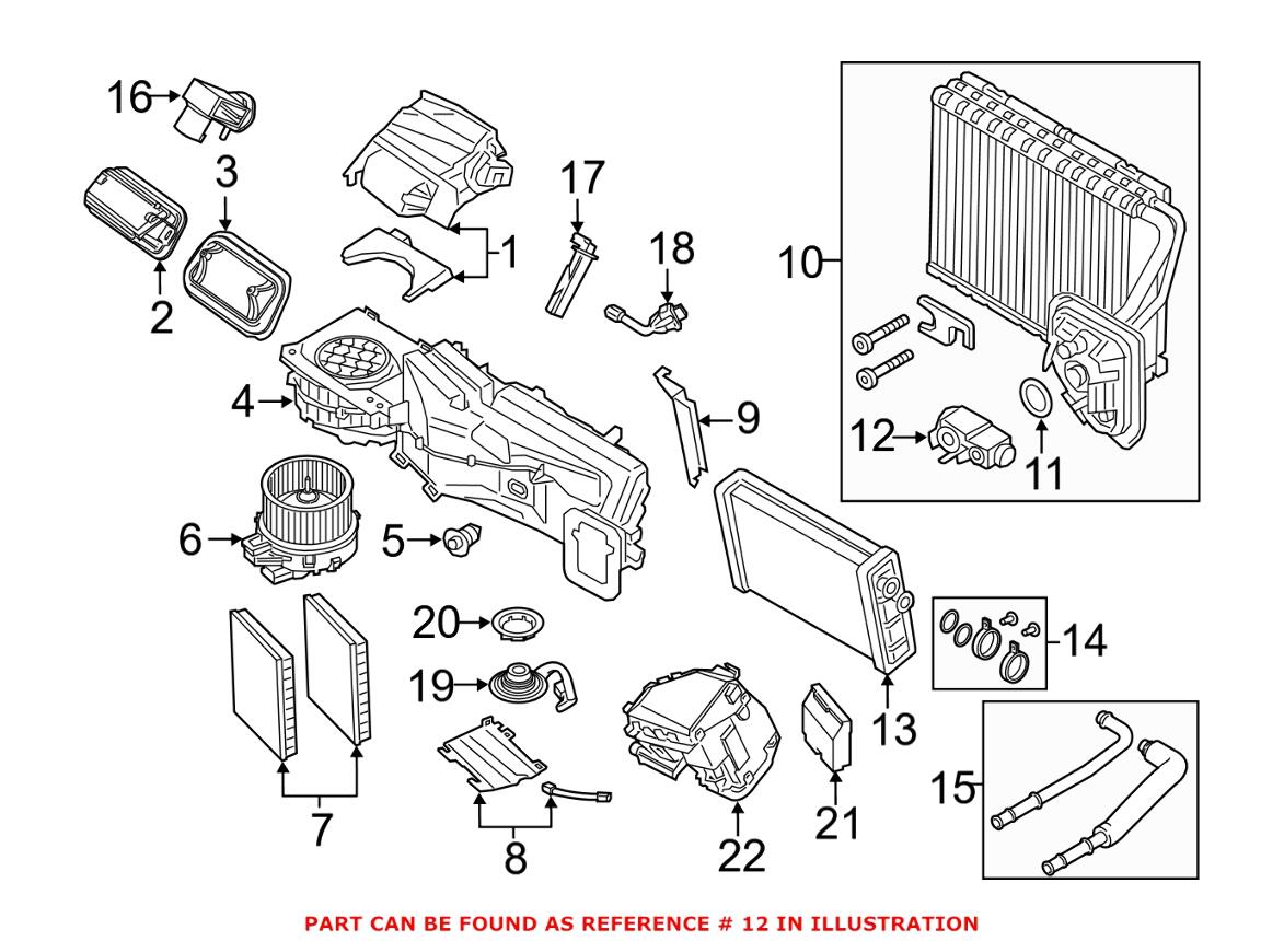 BMW A/C Expansion Valve - Front 64119361710